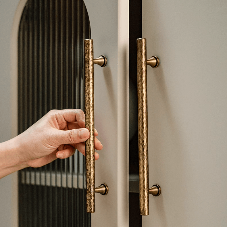 Goo-Ki Retro Bronze Handmade Solid Brass Cabinet Bar Pulls Hammerline Brass Pulls