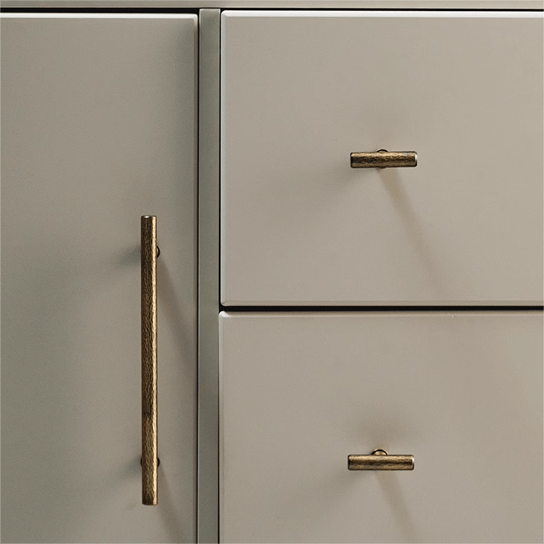 Goo-Ki Retro Bronze Handmade Solid Brass Cabinet Bar Pulls Hammerline Brass Pulls