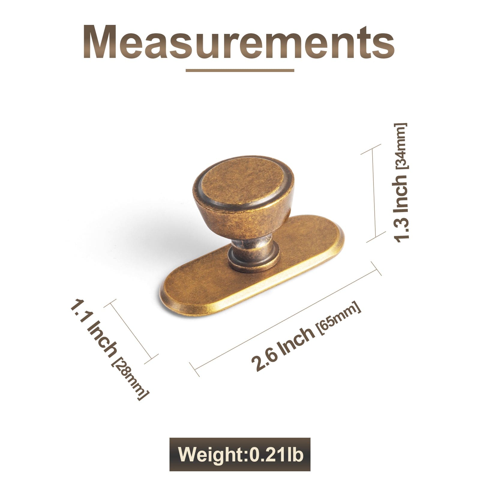 Goo-Ki Retro Drawer Knobs for Dresser Cupboard Solid Zinc Alloy Single Hole Cabinet Hardware
