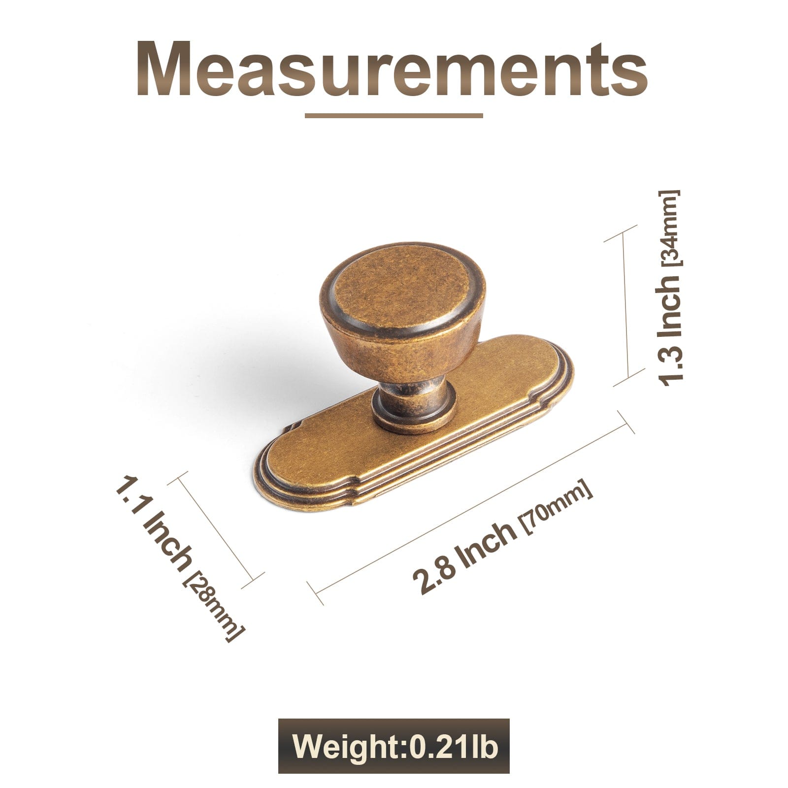 Goo-Ki Retro Drawer Knobs for Dresser Cupboard Solid Zinc Alloy Single Hole Cabinet Hardware
