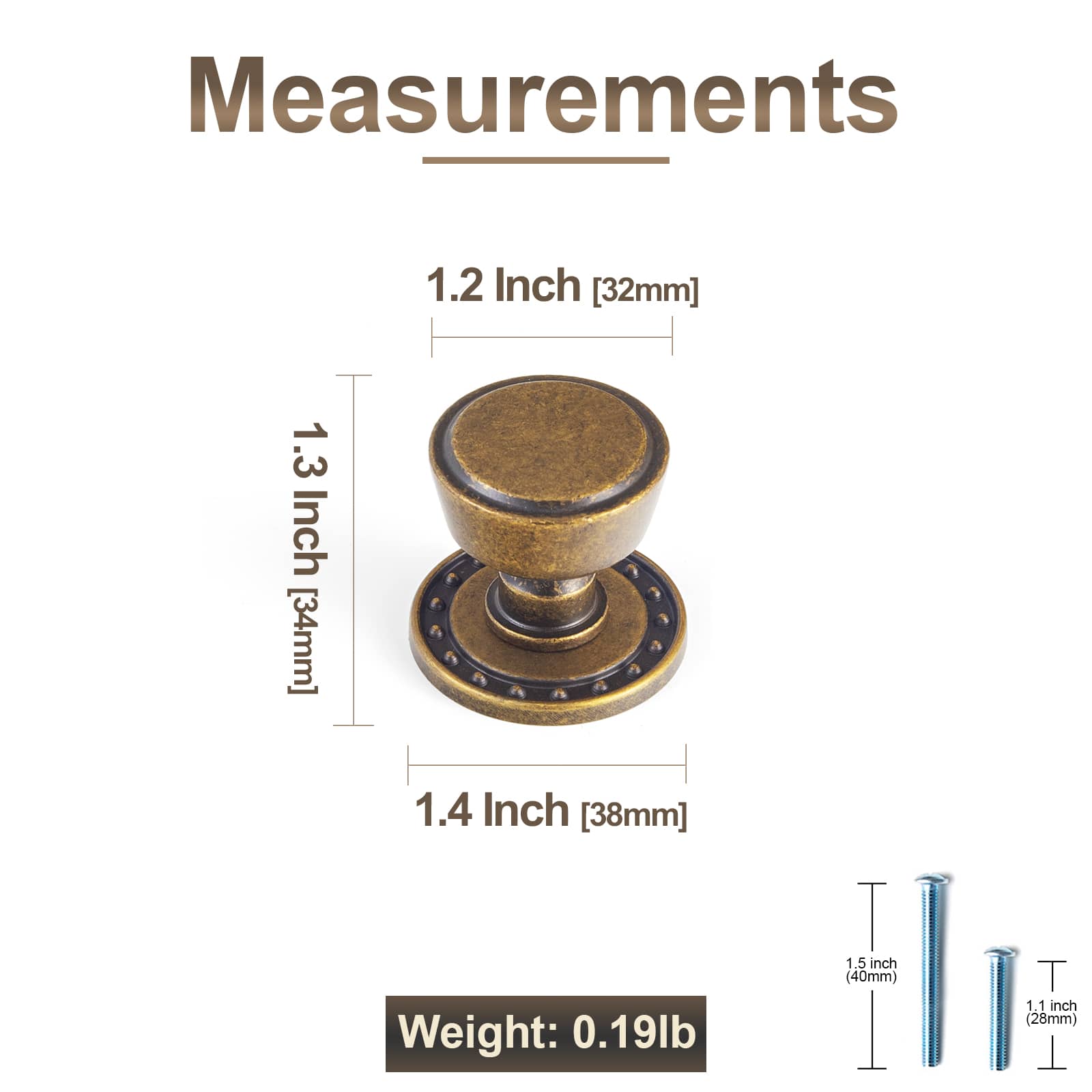 Goo-Ki Retro Drawer Knobs for Dresser Cupboard Solid Zinc Alloy Single Hole Cabinet Hardware