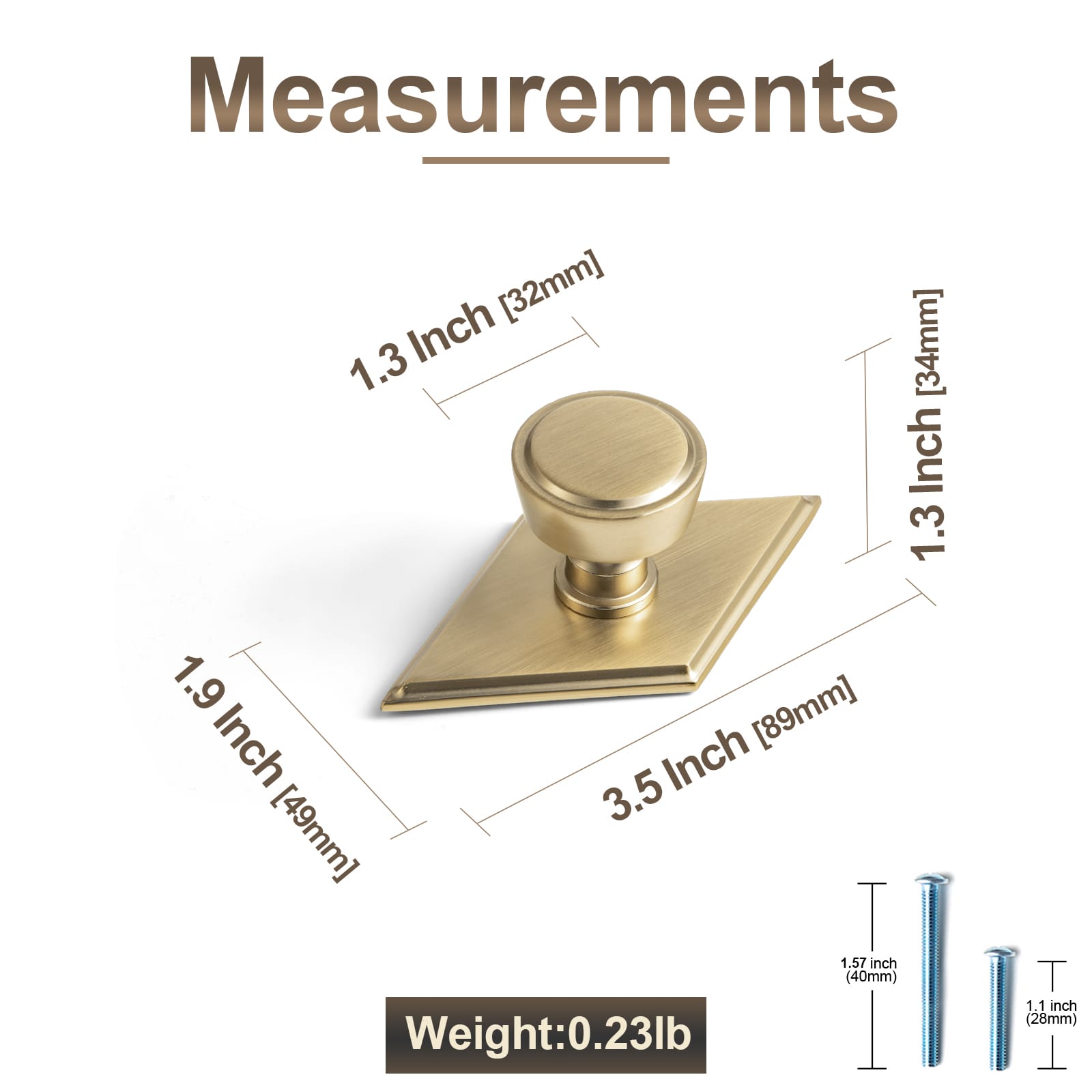 Goo-Ki Retro Drawer Knobs for Dresser Cupboard Solid Zinc Alloy Single Hole Cabinet Hardware