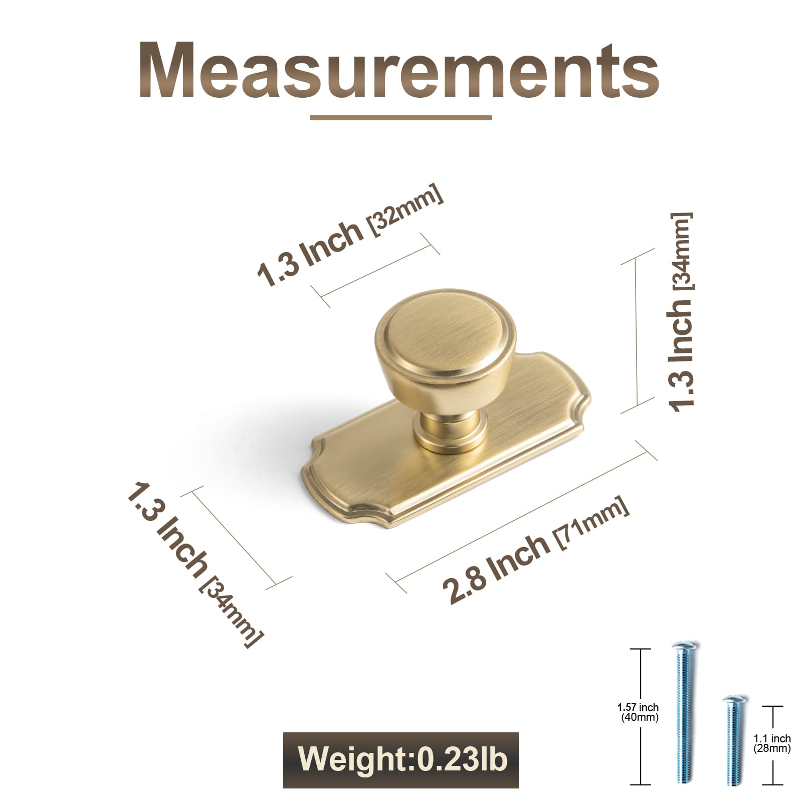 Goo-Ki Retro Drawer Knobs for Dresser Cupboard Solid Zinc Alloy Single Hole Cabinet Hardware