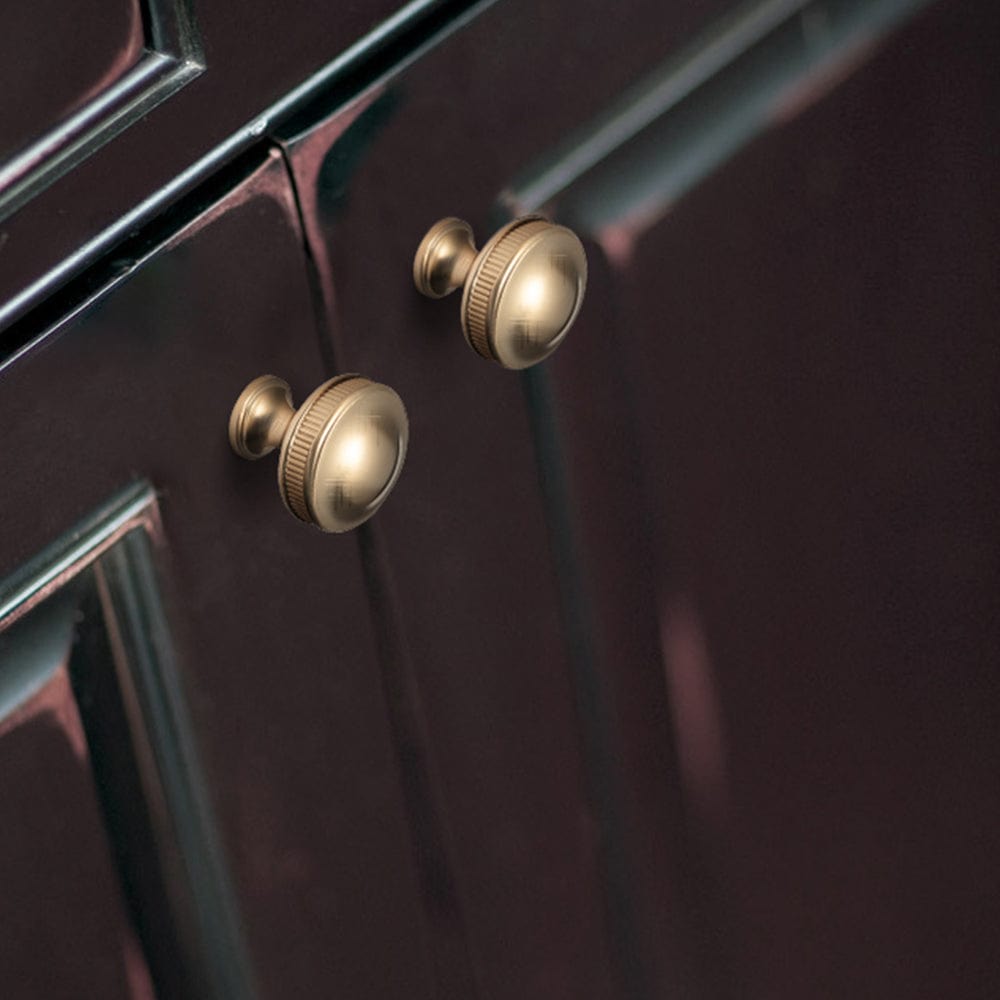 Goo-Ki Retro Ribbed - Banded Domed Zinc Alloy Furniture Knobs