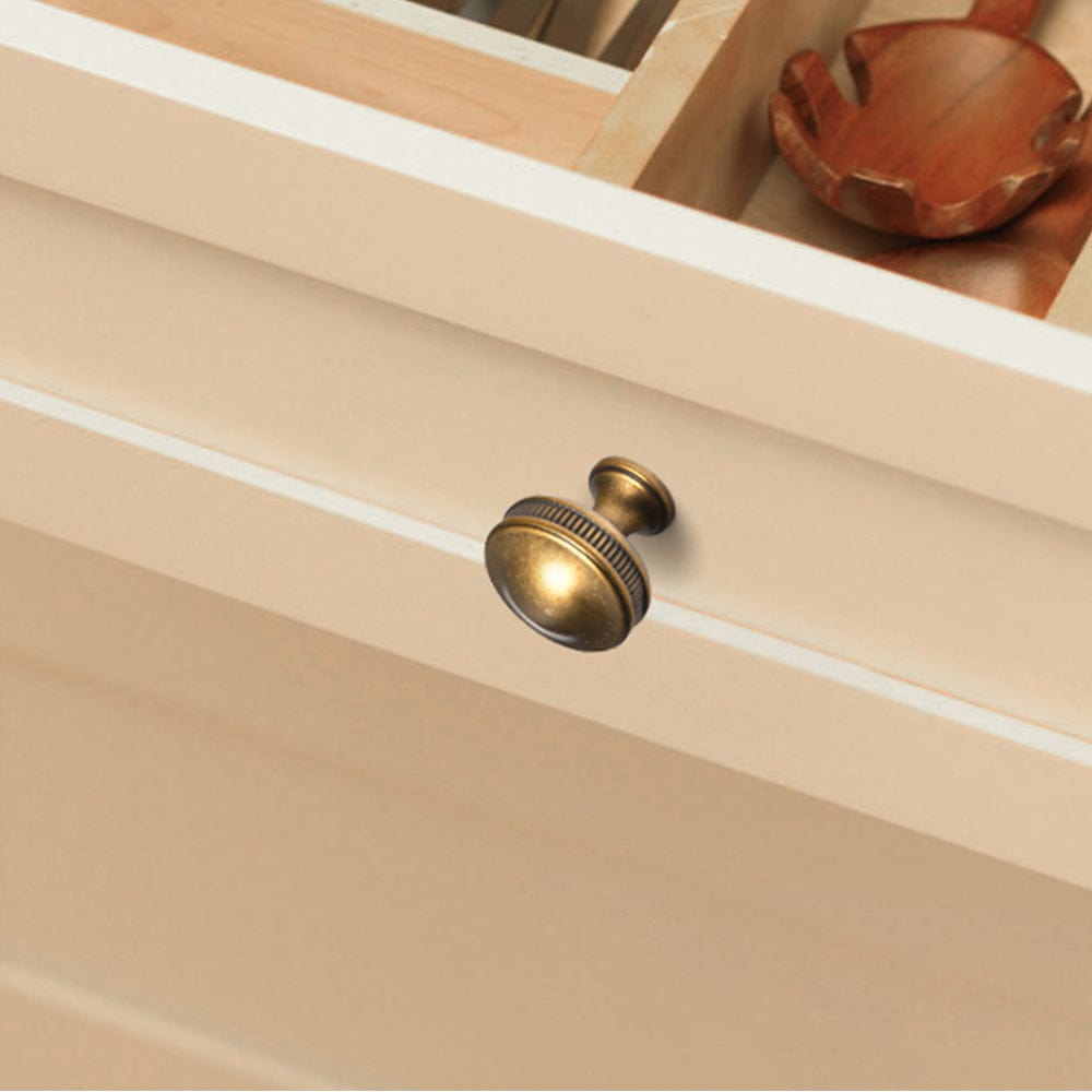 Goo-Ki Retro Ribbed - Banded Domed Zinc Alloy Furniture Knobs