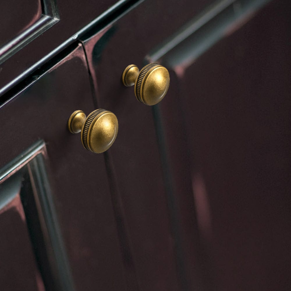 Goo-Ki Retro Ribbed - Banded Domed Zinc Alloy Furniture Knobs