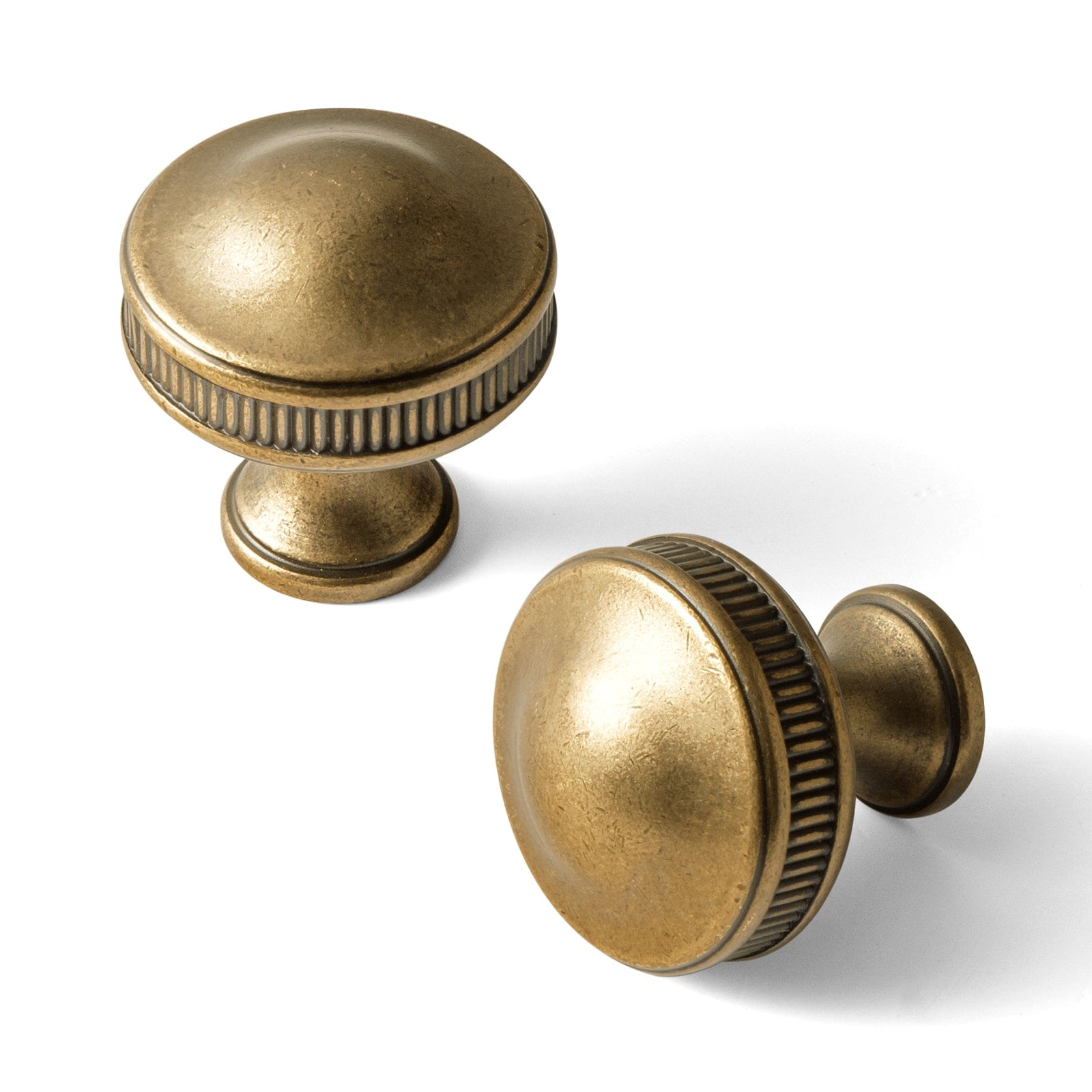 Goo-Ki Retro Ribbed - Banded Domed Zinc Alloy Furniture Knobs