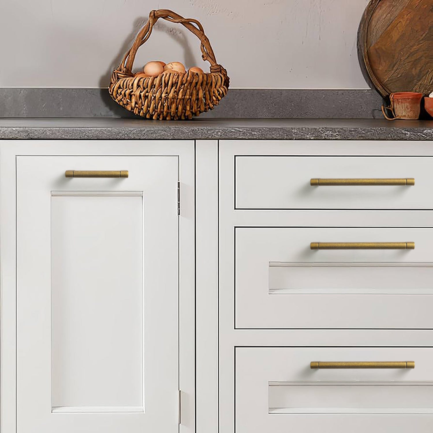 Goo-Ki Retro Vintage Bronze Cabinet Pull Dresser Handles for Cupboard