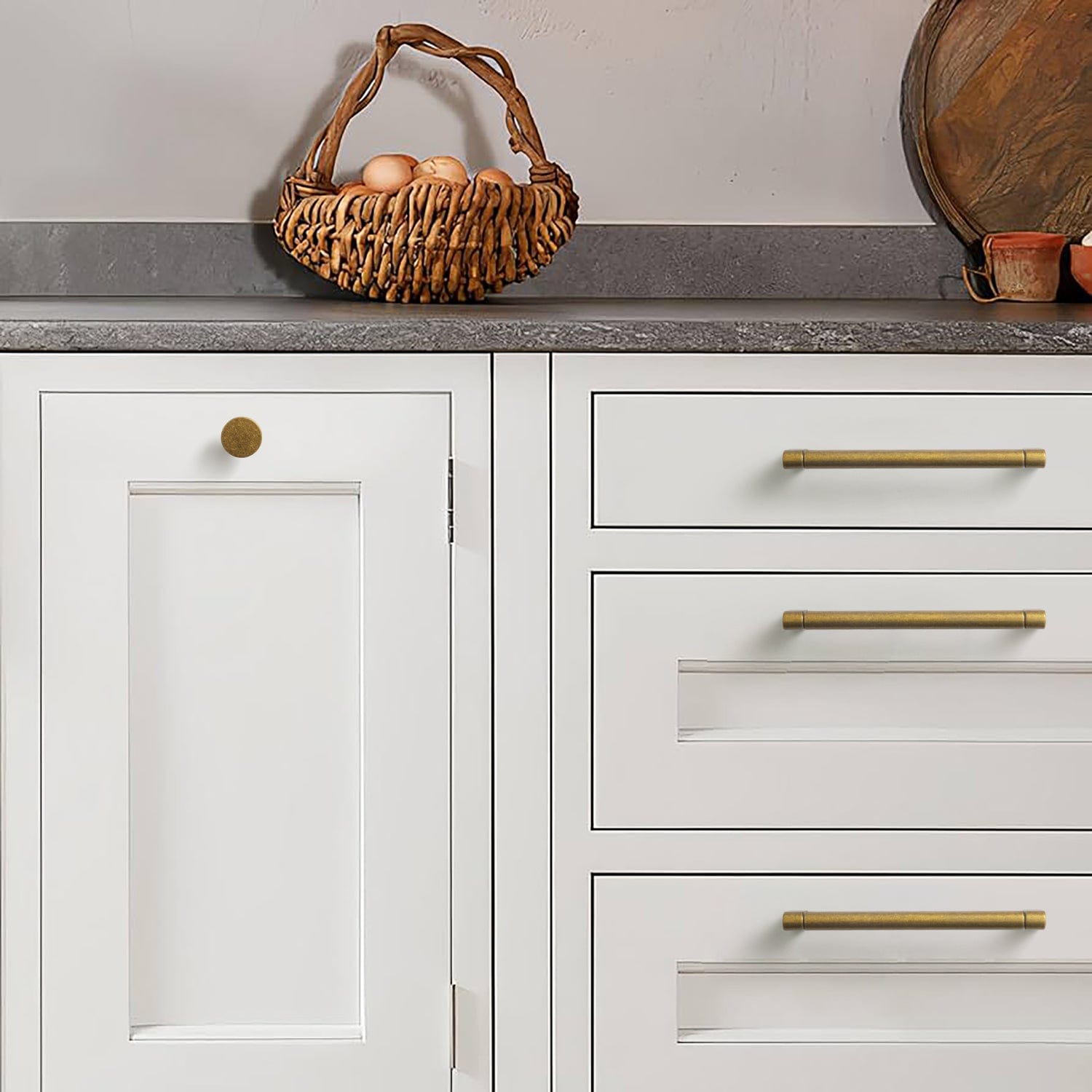 Goo-Ki Retro Vintage Bronze Cabinet Pull Dresser Handles for Cupboard