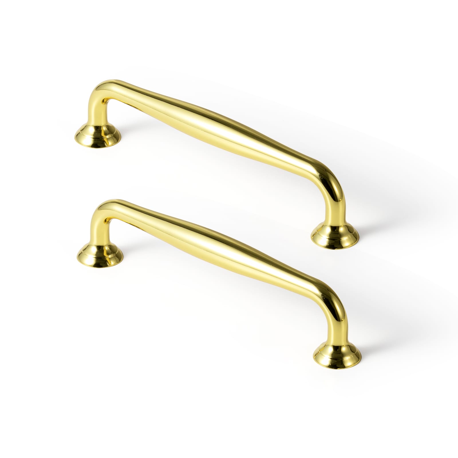 Goo-Ki Rich Gold / 5'' Hole Center / 6 Pack Antique Brass Cabinet Pulls Solid Drawer Handles for Kitchen