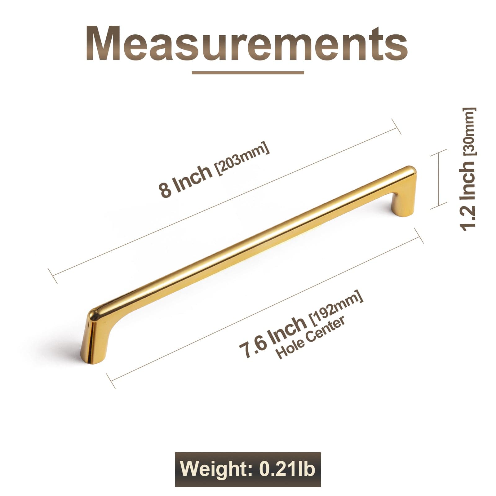 Goo-Ki Rich Gold Cabinet Pulls – Solid Zinc Alloy Modern Hardware