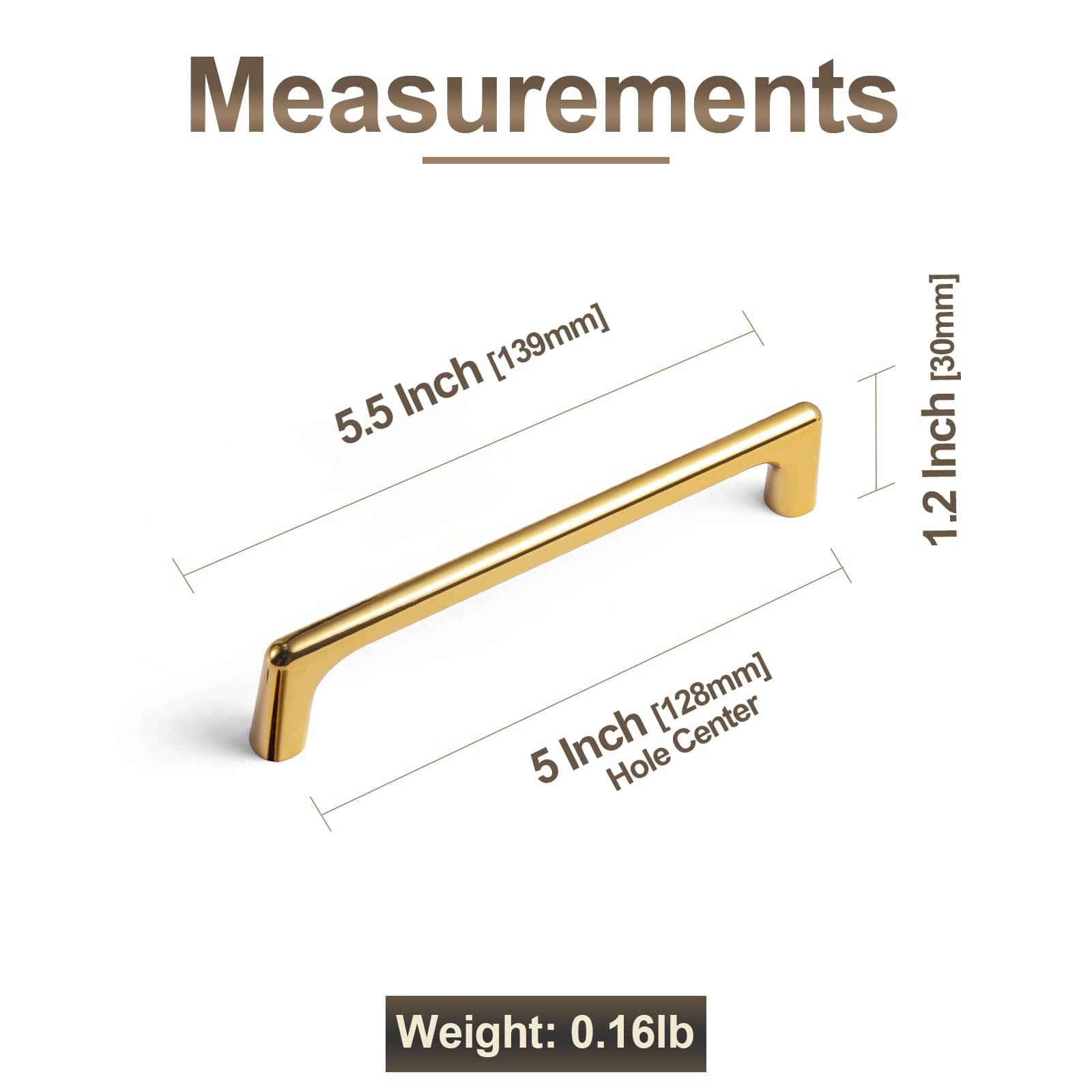 Goo-Ki Rich Gold Cabinet Pulls – Solid Zinc Alloy Modern Hardware