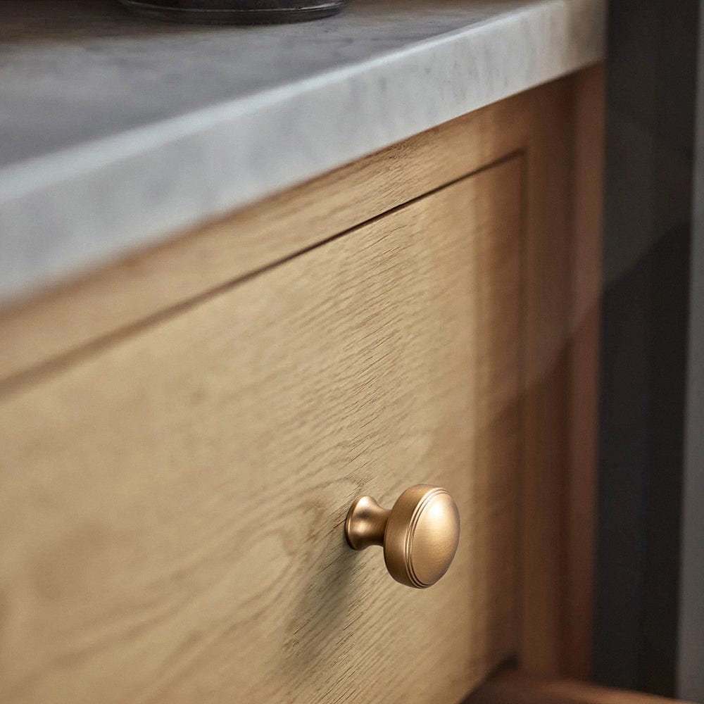 Goo-Ki Ring-Lined Round Dome Cabinet Hardware Zinc Alloy Ball-Shaped Cabinet Knobs