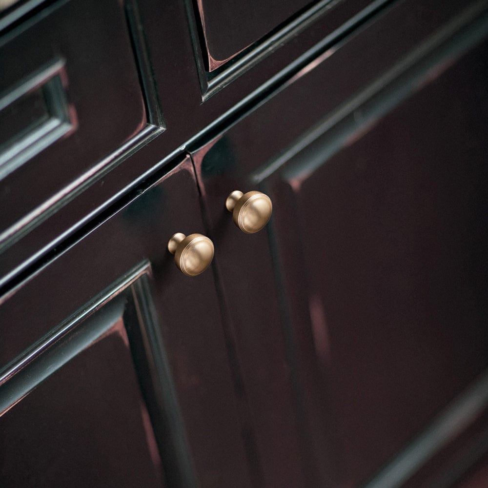 Goo-Ki Ring-Lined Round Dome Cabinet Hardware Zinc Alloy Ball-Shaped Cabinet Knobs