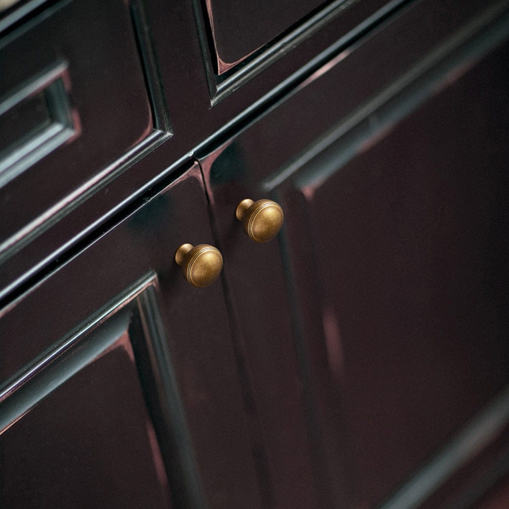 Goo-Ki Ring-Lined Round Dome Cabinet Hardware Zinc Alloy Ball-Shaped Cabinet Knobs