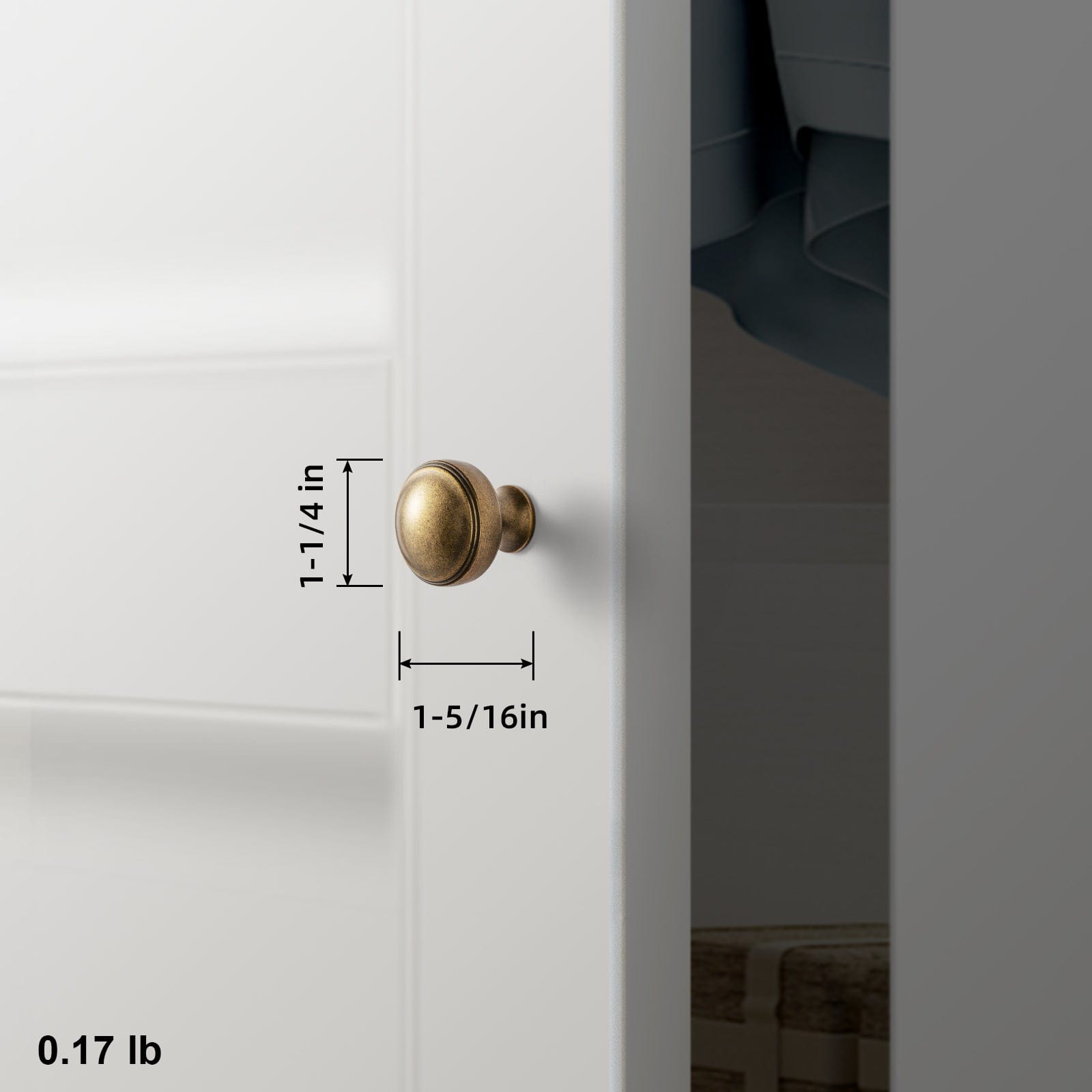 Goo-Ki Ring-Lined Round Dome Cabinet Hardware Zinc Alloy Ball-Shaped Cabinet Knobs