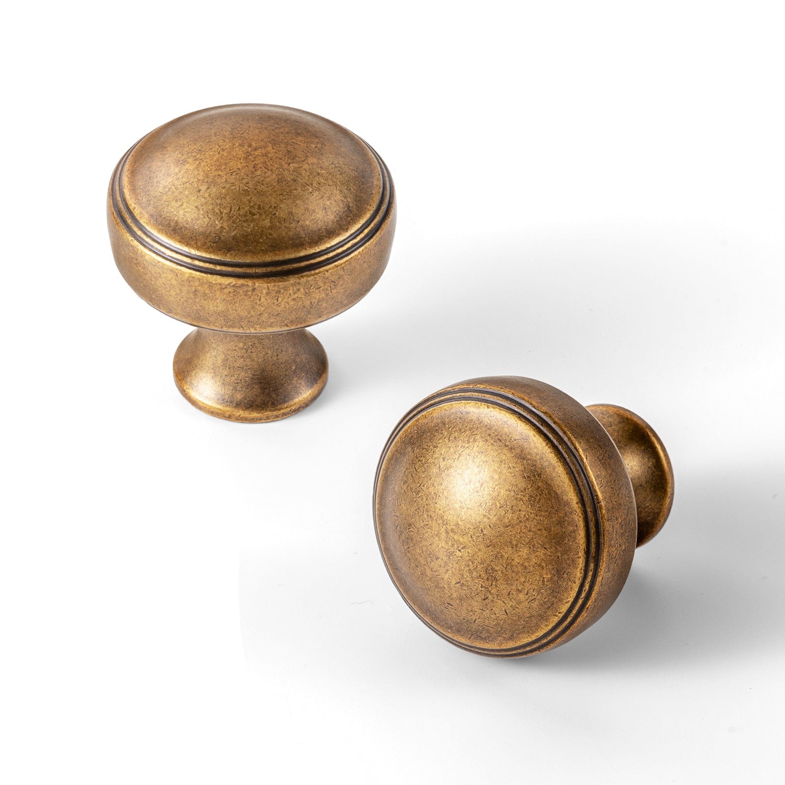 Goo-Ki Ring-Lined Round Dome Cabinet Hardware Zinc Alloy Ball-Shaped Cabinet Knobs