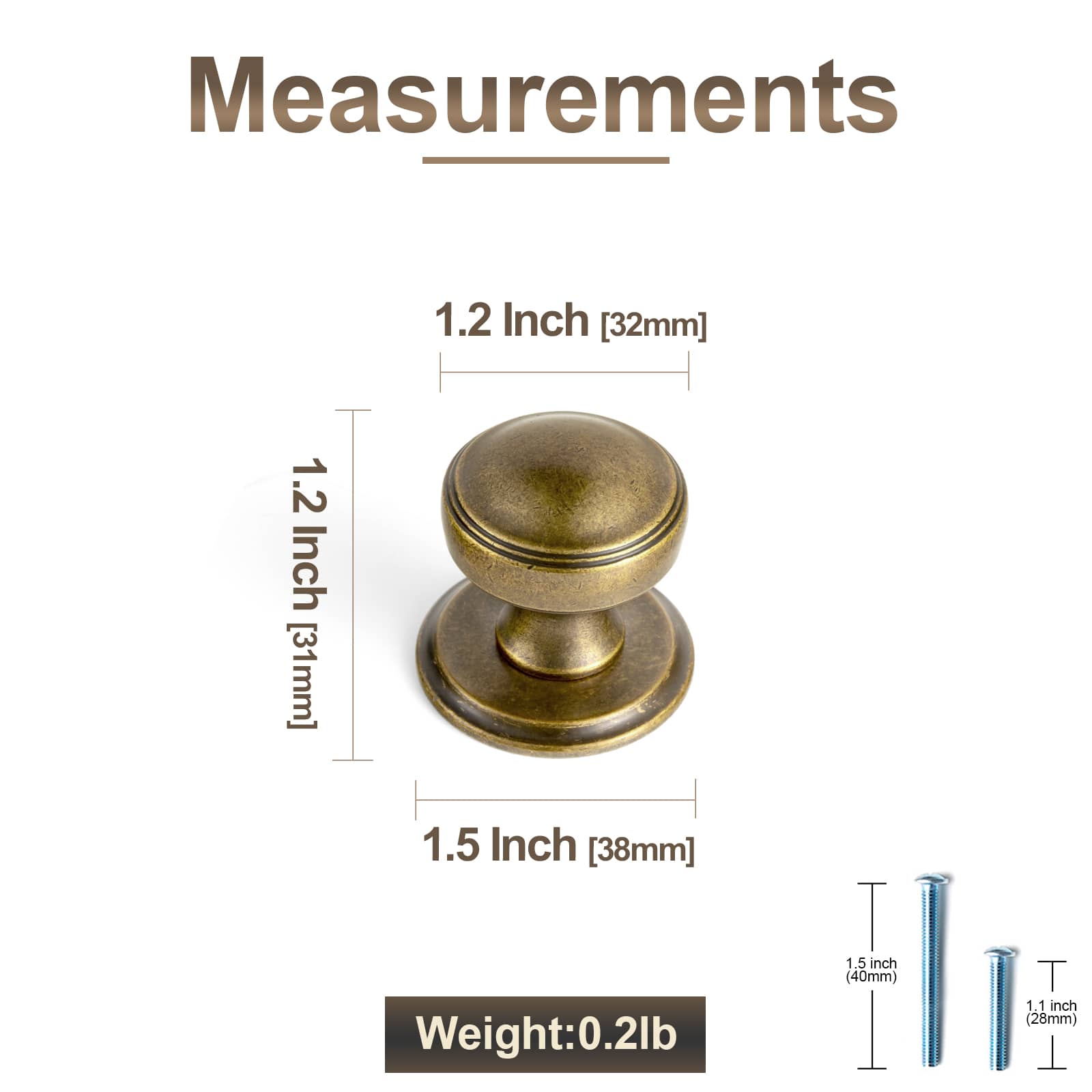 Goo-Ki Ring-Lined Round Dome Cabinet Hardware Zinc Alloy Ball-Shaped Cabinet Knobs