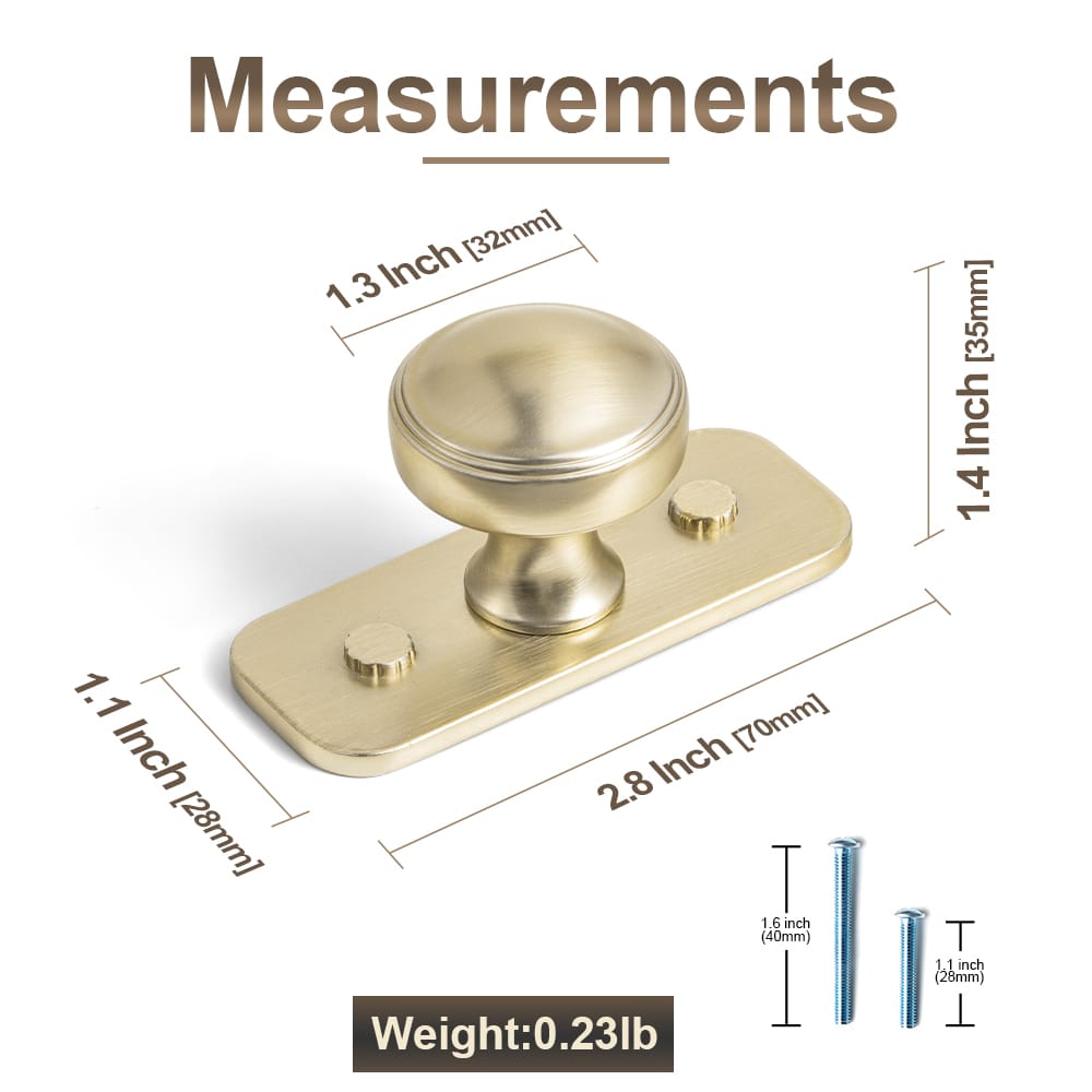 Goo-Ki Ring-Lined Round Dome Cabinet Hardware Zinc Alloy Ball-Shaped Cabinet Knobs