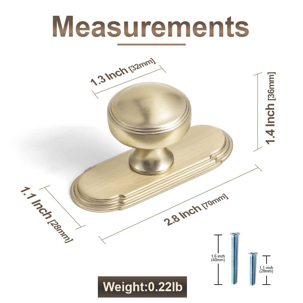 Goo-Ki Ring-Lined Round Dome Cabinet Hardware Zinc Alloy Ball-Shaped Cabinet Knobs