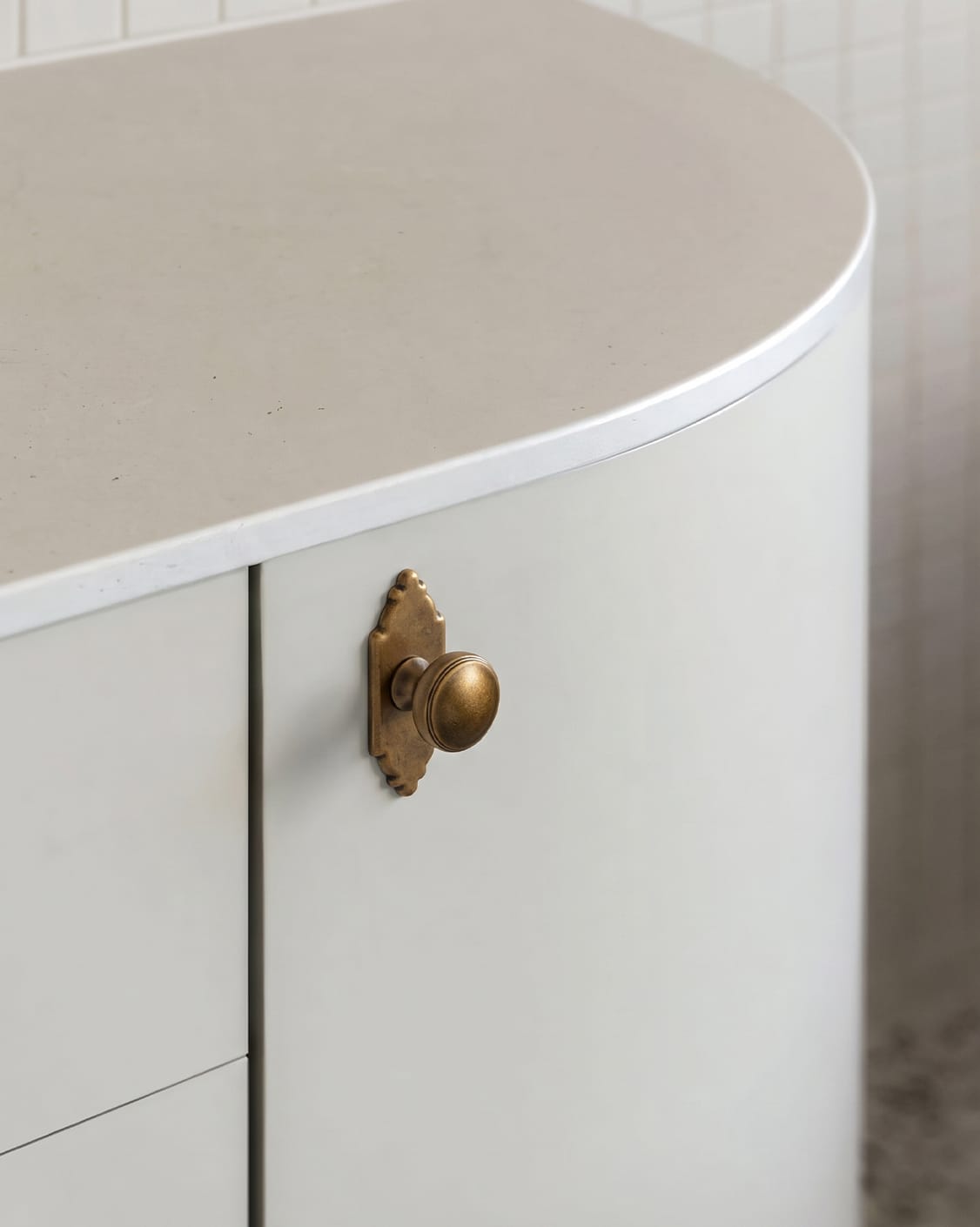 Goo-Ki Ring-Lined Round Dome Cabinet Hardware Zinc Alloy Ball-Shaped Cabinet Knobs