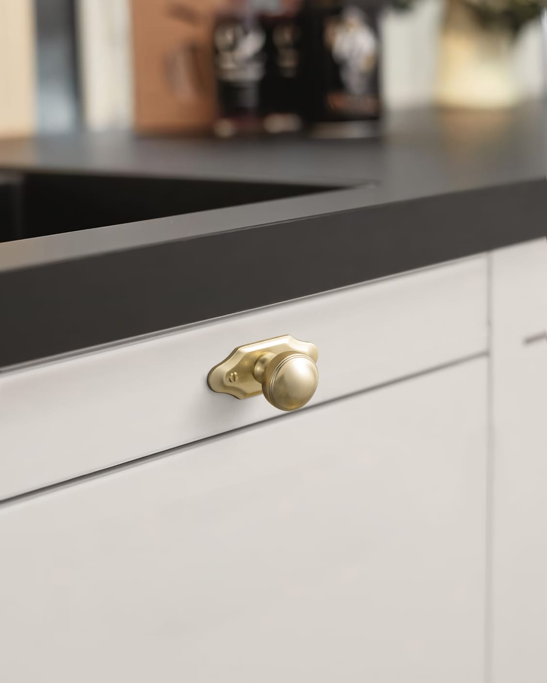 Goo-Ki Ring-Lined Round Dome Cabinet Hardware Zinc Alloy Ball-Shaped Cabinet Knobs