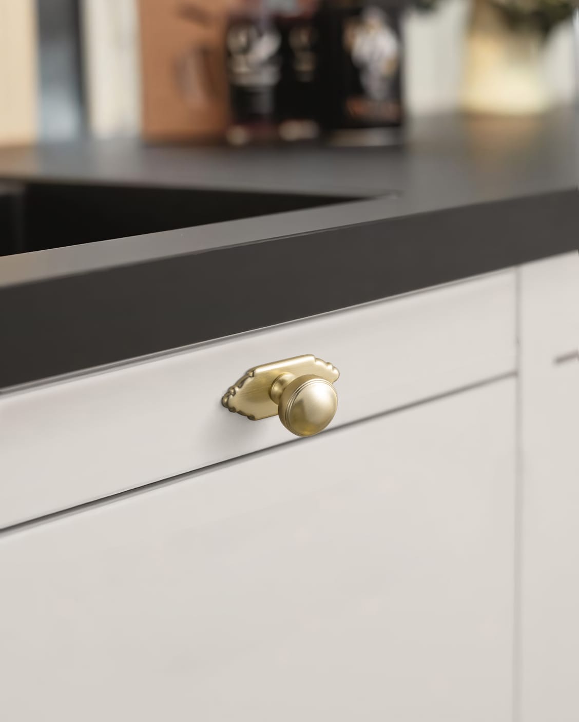 Goo-Ki Ring-Lined Round Dome Cabinet Hardware Zinc Alloy Ball-Shaped Cabinet Knobs