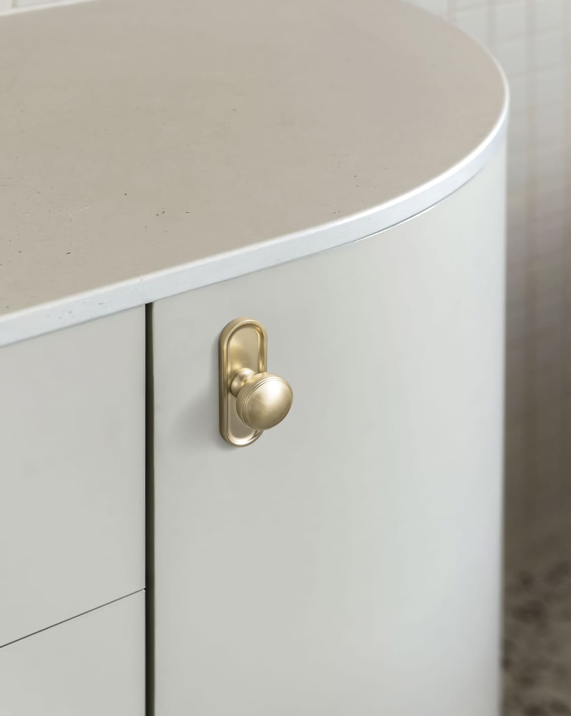 Goo-Ki Ring-Lined Round Dome Cabinet Hardware Zinc Alloy Ball-Shaped Cabinet Knobs