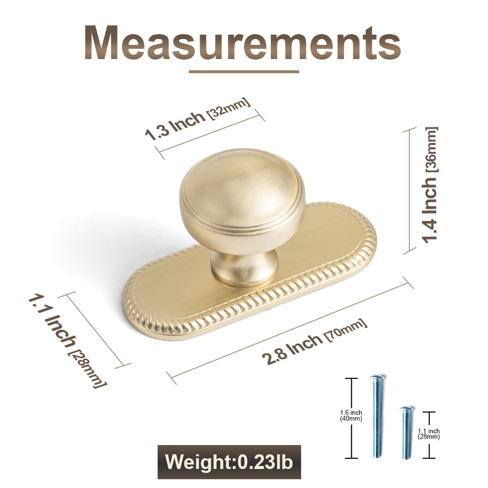 Goo-Ki Ring-Lined Round Dome Cabinet Hardware Zinc Alloy Ball-Shaped Cabinet Knobs