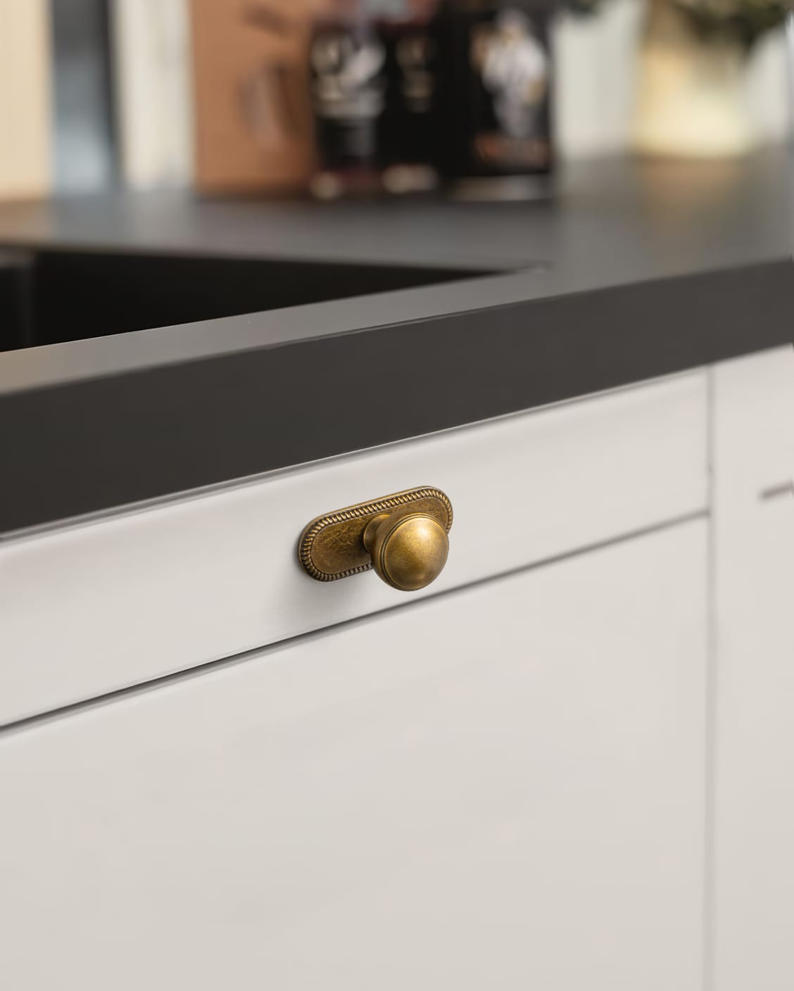 Goo-Ki Ring-Lined Round Dome Cabinet Hardware Zinc Alloy Ball-Shaped Cabinet Knobs