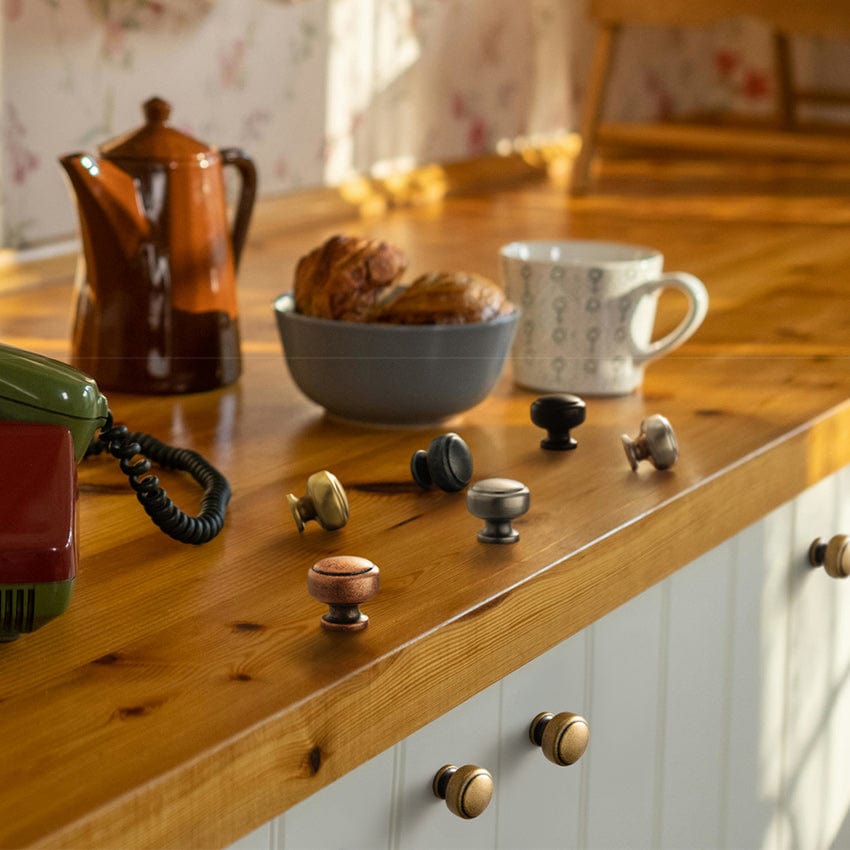 Goo-Ki Round Cabinet Knobs Vintage Furniture Handles Retro Hardware for Kitchen Drawers