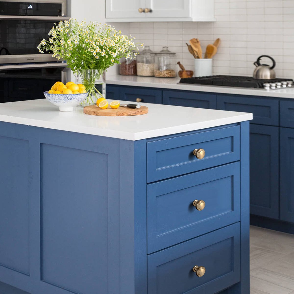 Goo-Ki Round Cabinet Knobs Vintage Furniture Knobs Retro Hardware for Kitchen Drawers