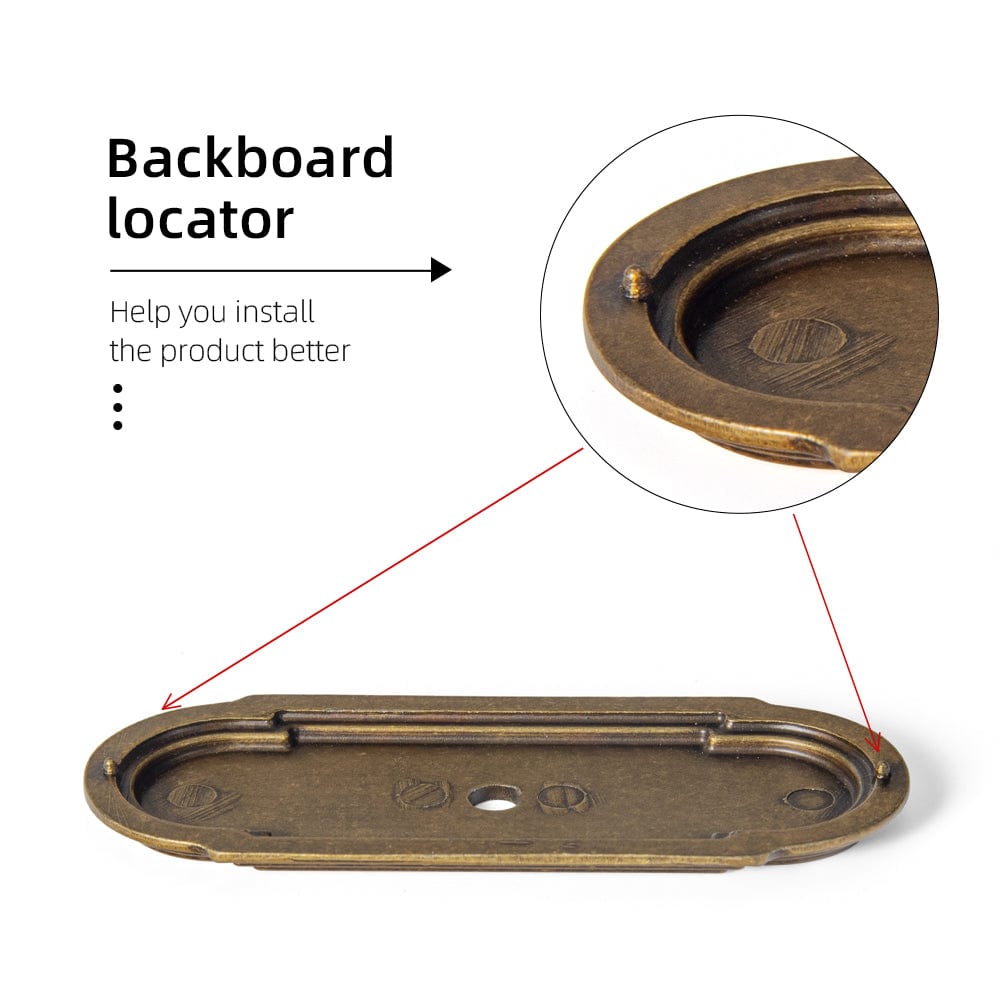 Goo-Ki Round Cabinet Knobs with Back Plate Zinc Alloy Cabinet Handle with Long Back Plate