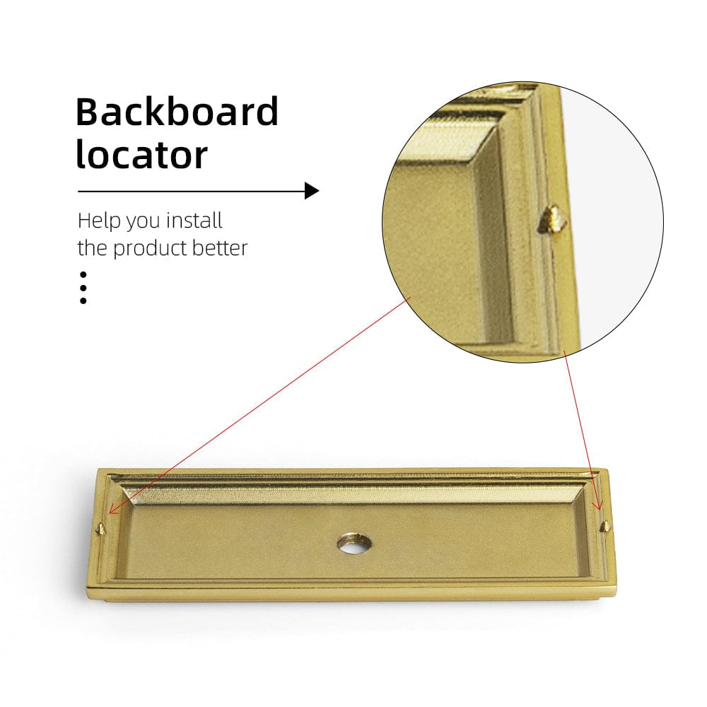 Goo-Ki Round Cabinet Knobs with Back Plate Zinc Alloy Cabinet Handle with Long Back Plate