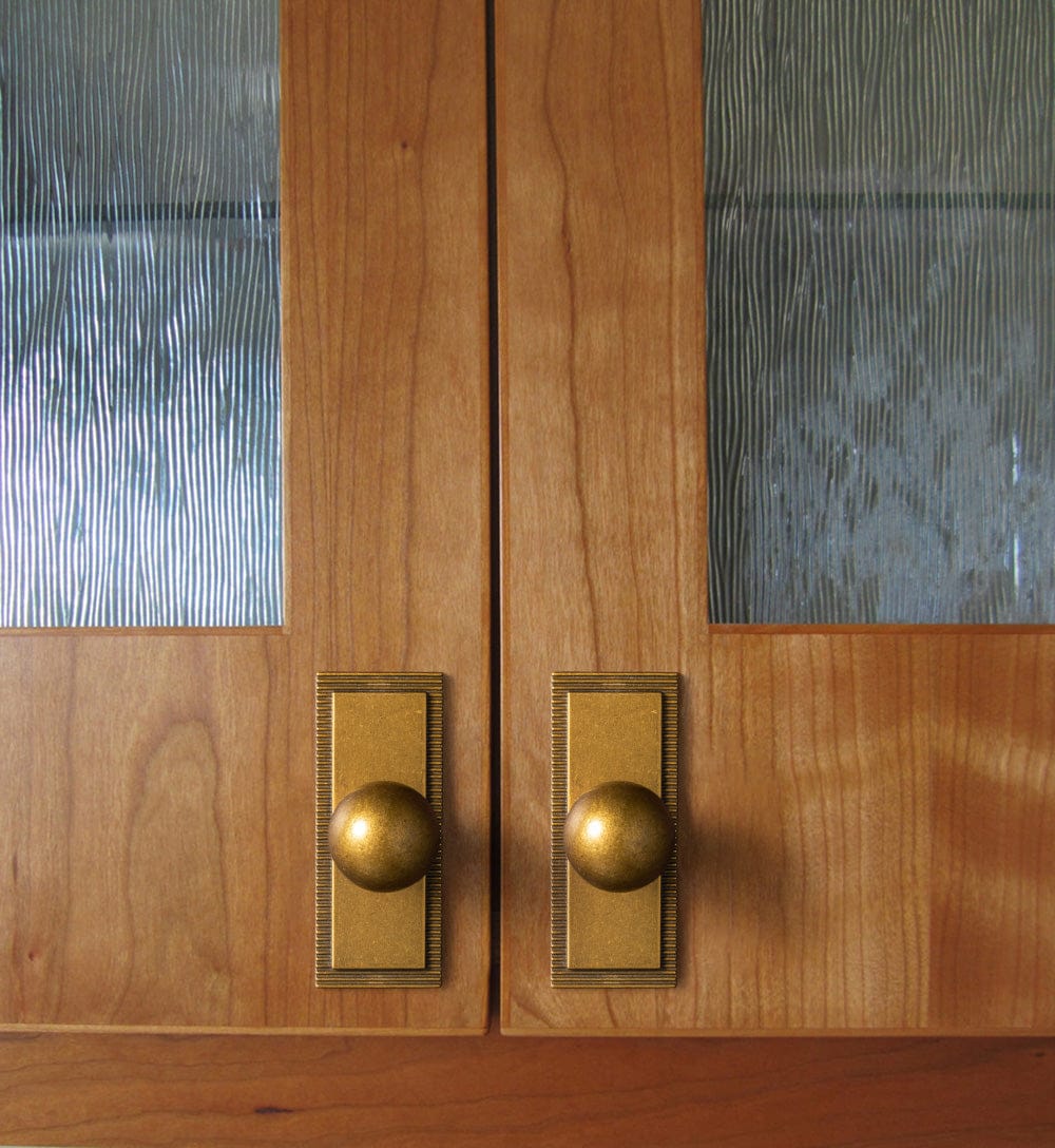 Goo-Ki Round Cabinet Knobs with Back Plate Zinc Alloy Cabinet Handle with Long Back Plate