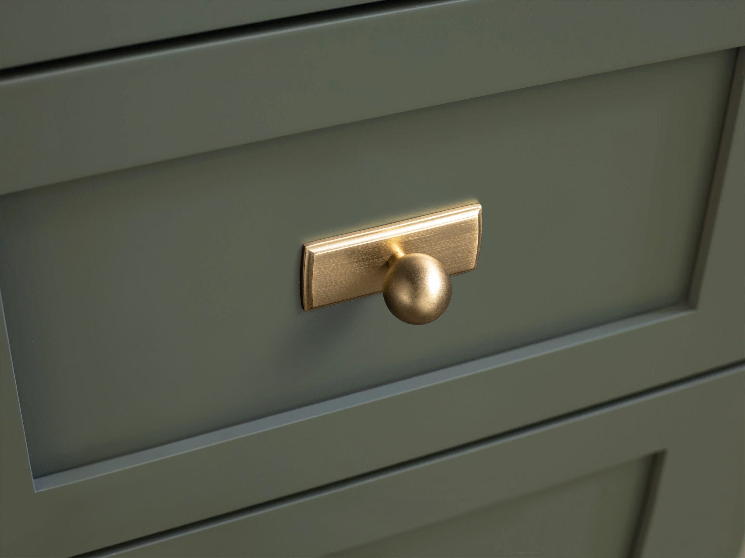 Goo-Ki Round Cabinet Knobs with Back Plate Zinc Alloy Cabinet Handle with Long Back Plate