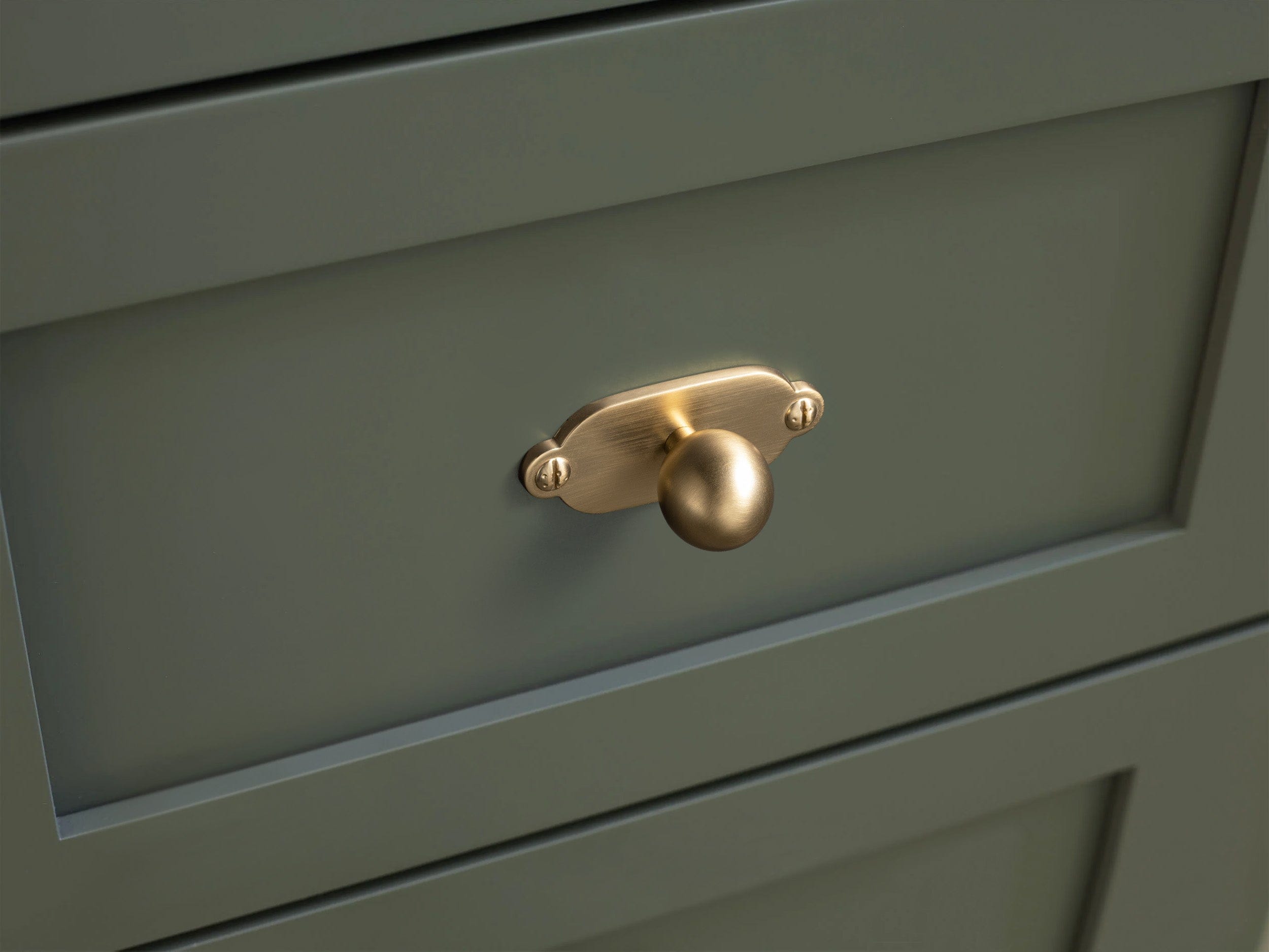 Goo-Ki Round Cabinet Knobs with Back Plate Zinc Alloy Cabinet Handle with Long Back Plate
