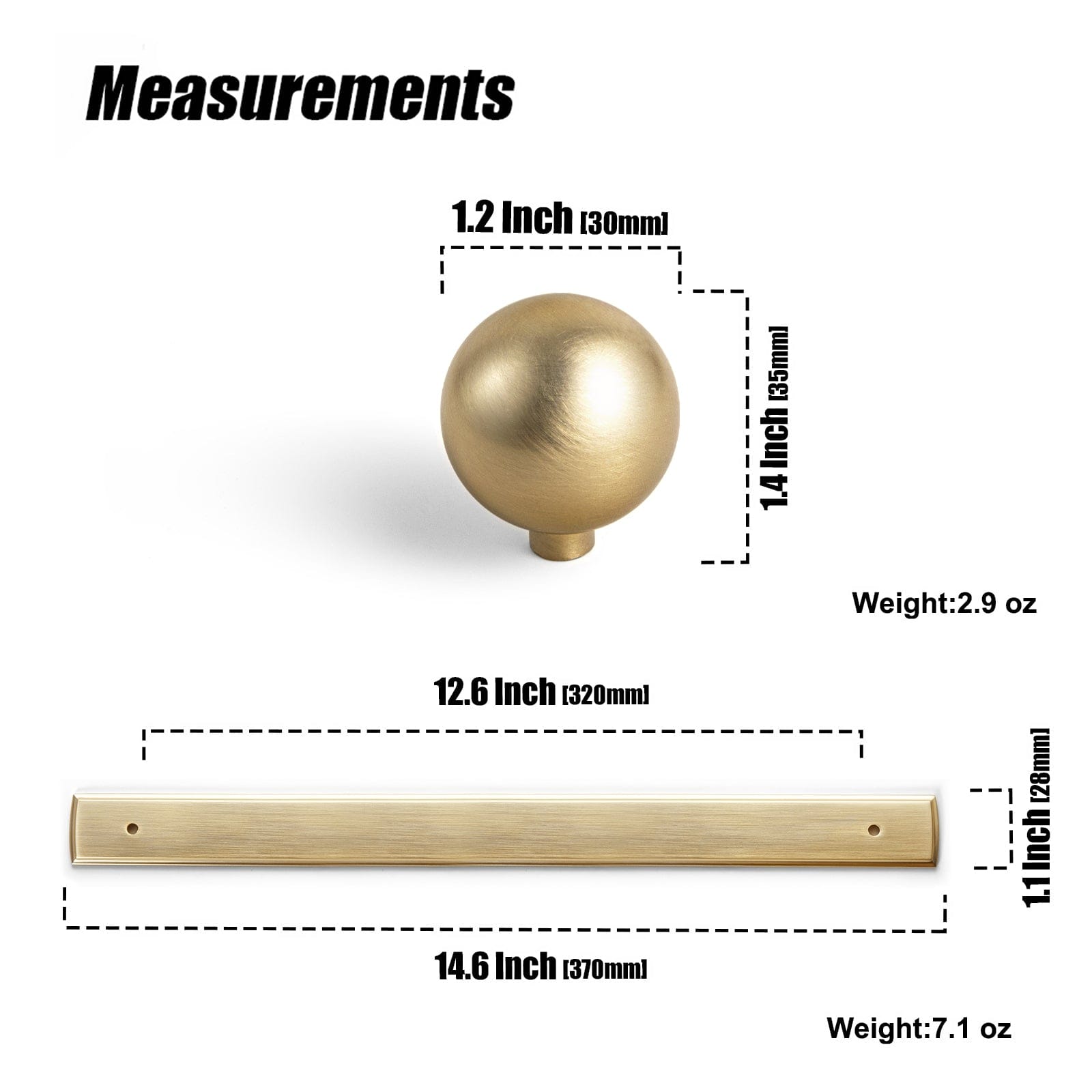 Goo-Ki Round Cabinet Knobs with Back Plate Zinc Alloy Cabinet Handle with Long Back Plate