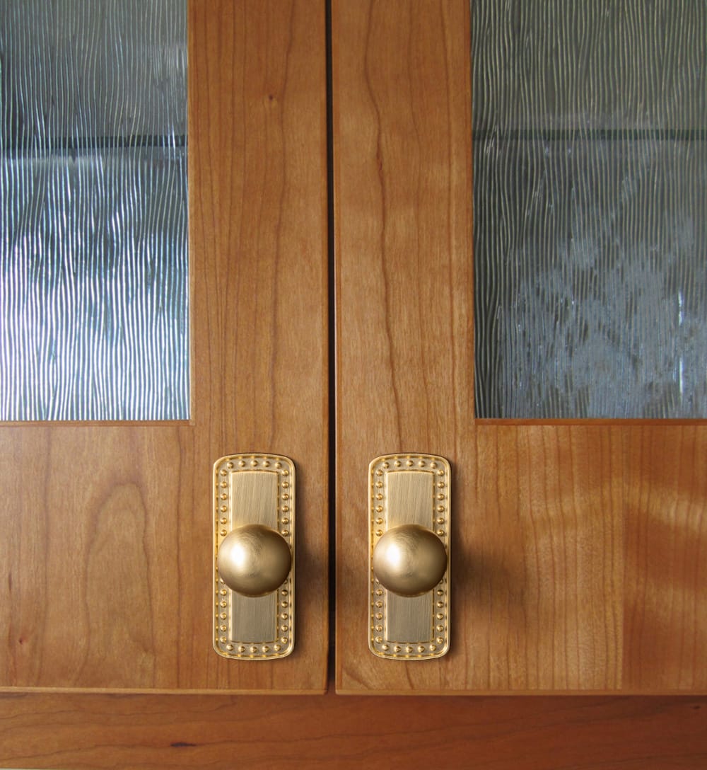Goo-Ki Round Cabinet Knobs with Back Plate Zinc Alloy Cabinet Handle with Long Back Plate