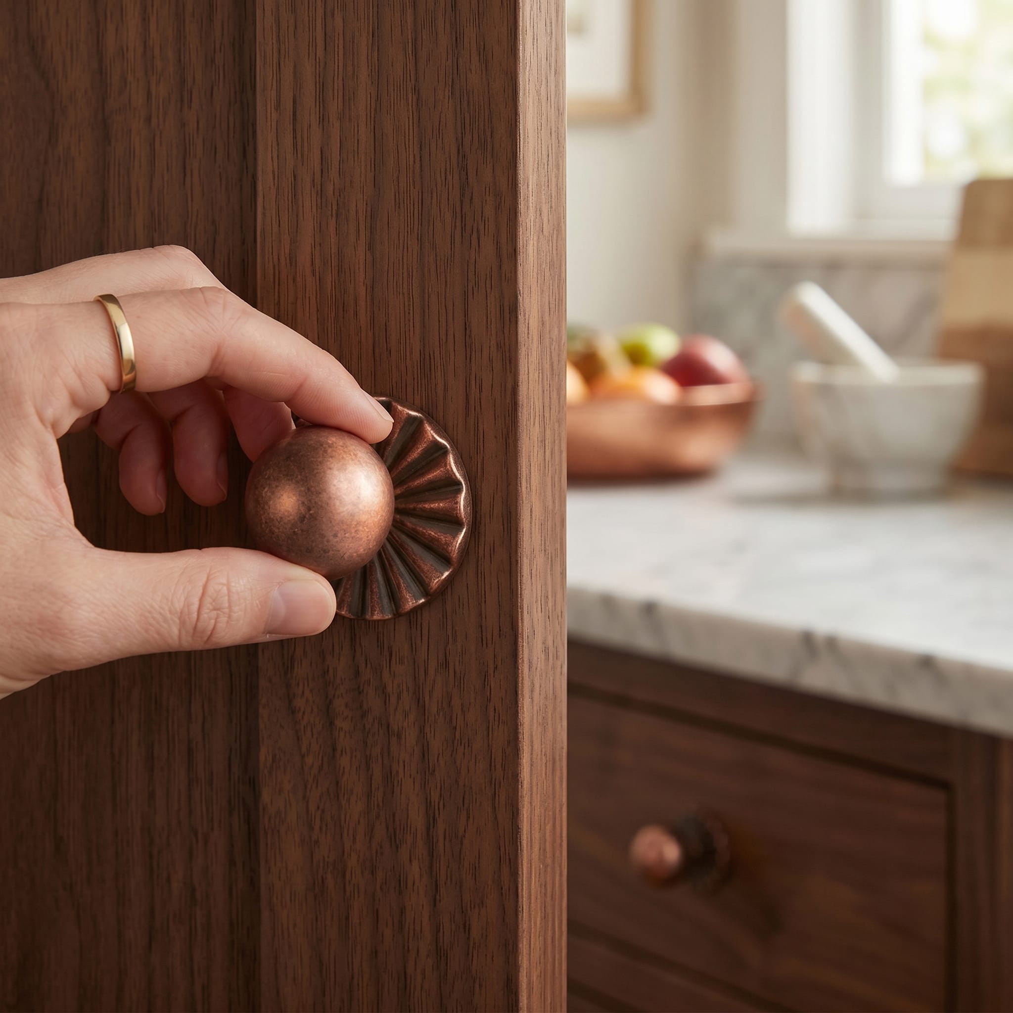 Goo-Ki Round Cabinet Knobs with Back Plate Zinc Alloy Cabinet Handle with Long Back Plate