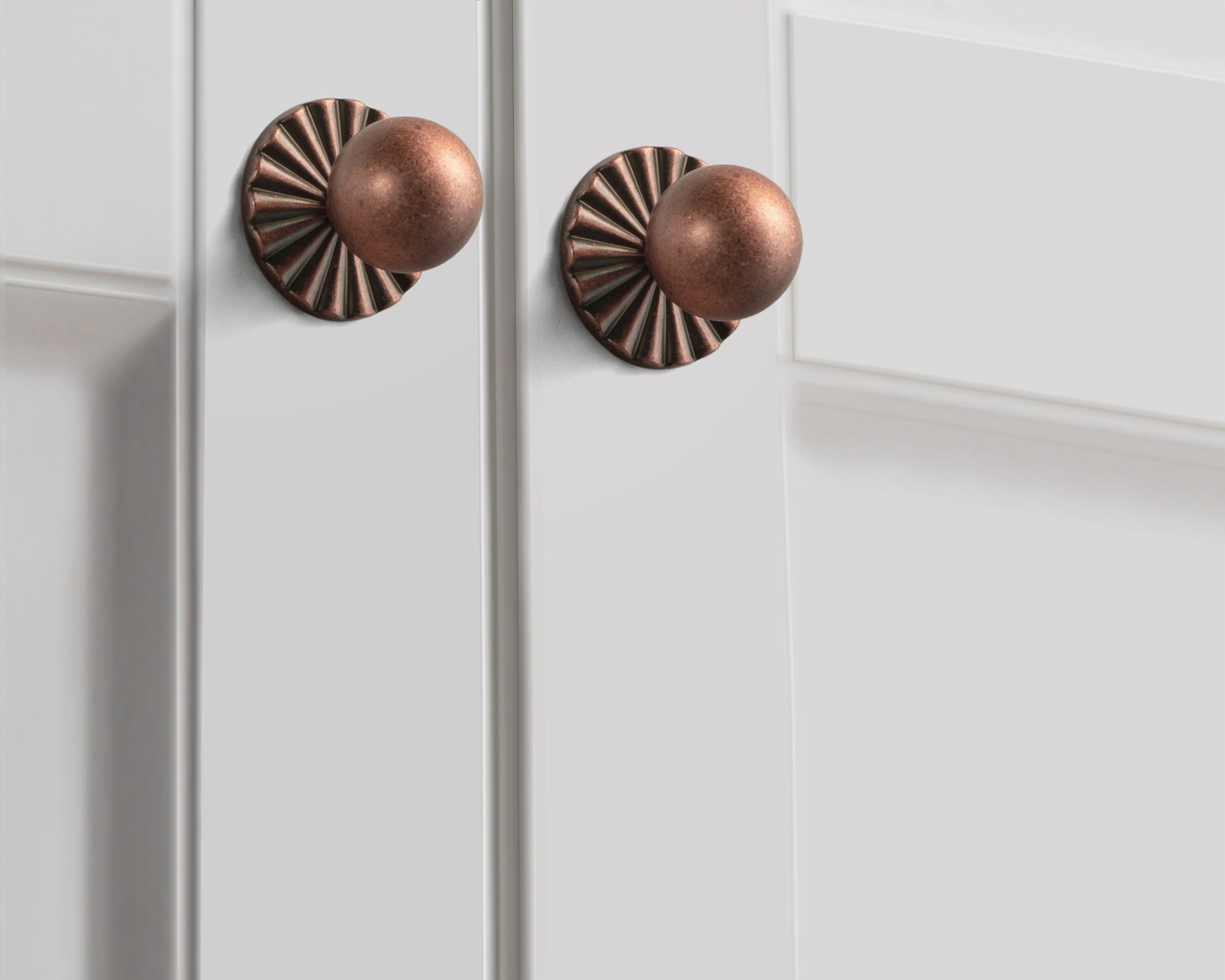 Goo-Ki Round Cabinet Knobs with Back Plate Zinc Alloy Cabinet Handle with Long Back Plate