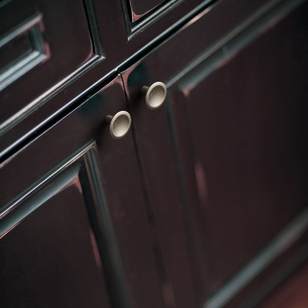 Goo-Ki Round Vintage Cabinet Knobs Concave Design with Tapered Base Kitchen Drawer Hardware