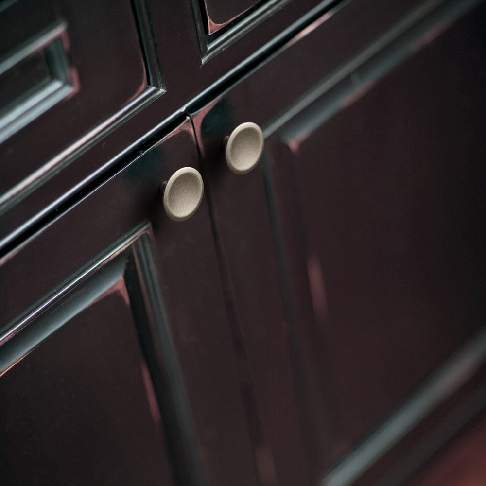 Goo-Ki Round Vintage Cabinet Knobs Concave Design with Tapered Base Kitchen Drawer Hardware