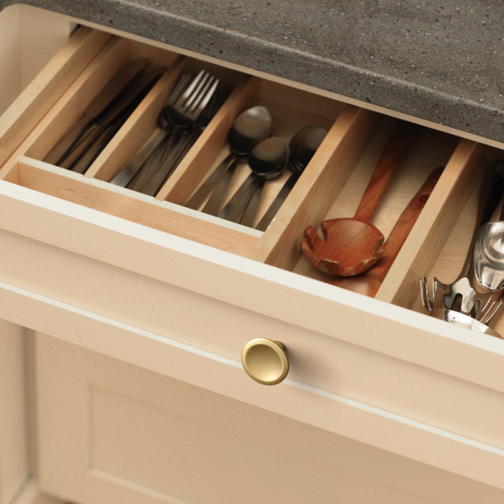 Goo-Ki Round Vintage Cabinet Knobs Concave Design with Tapered Base Kitchen Drawer Hardware