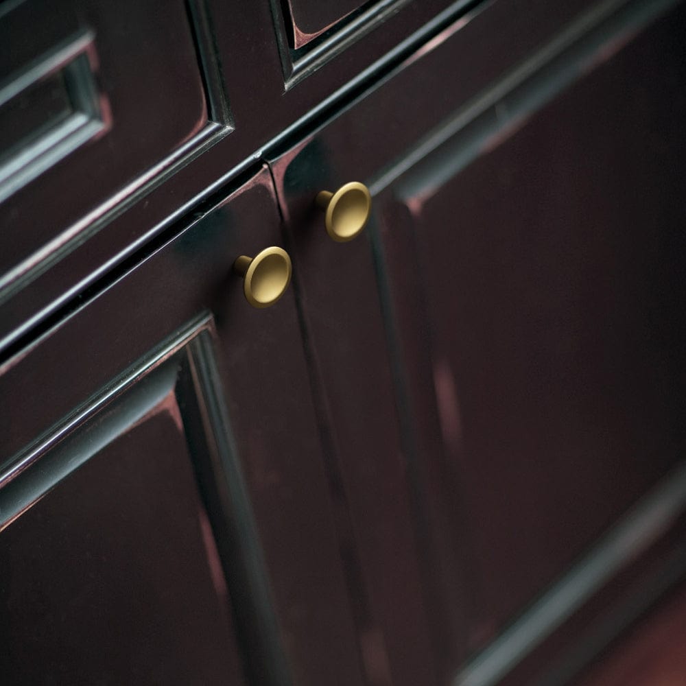 Goo-Ki Round Vintage Cabinet Knobs Concave Design with Tapered Base Kitchen Drawer Hardware