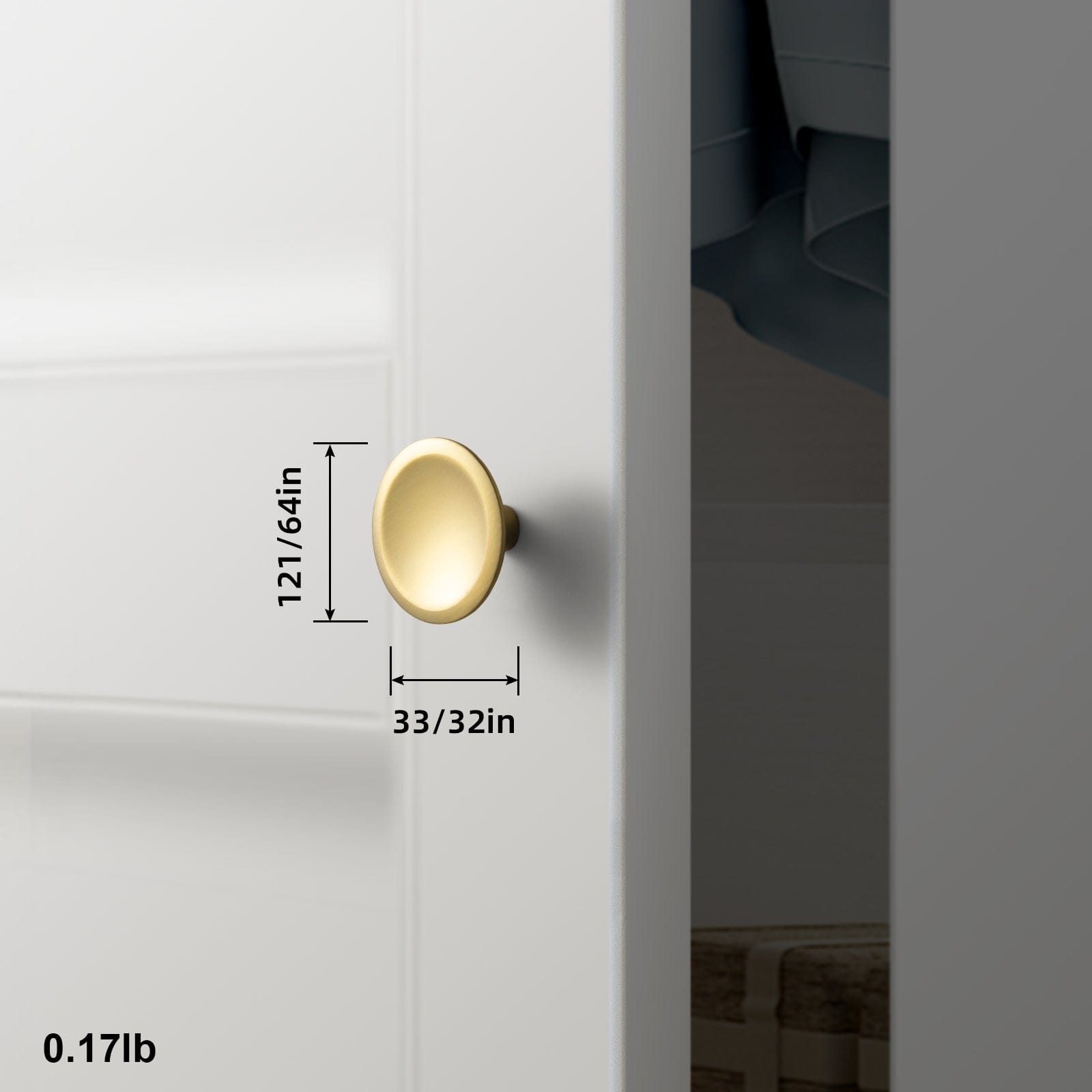 Goo-Ki Round Vintage Cabinet Knobs Concave Design with Tapered Base Kitchen Drawer Hardware