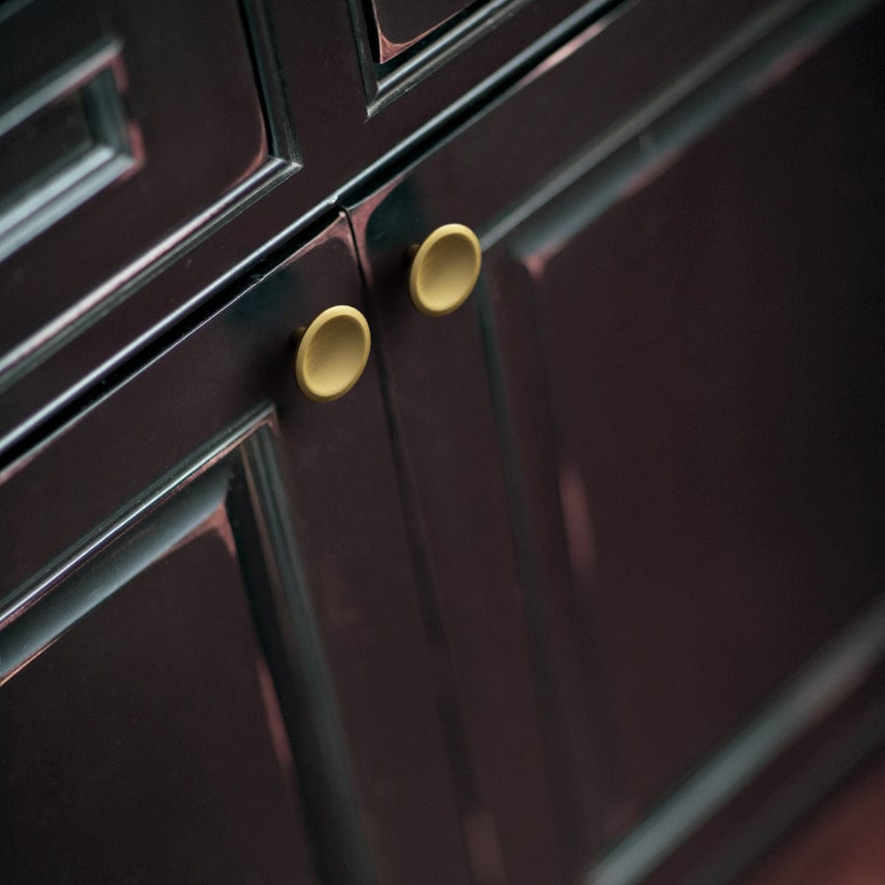 Goo-Ki Round Vintage Cabinet Knobs Concave Design with Tapered Base Kitchen Drawer Hardware