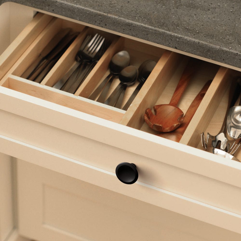 Goo-Ki Round Vintage Cabinet Knobs Concave Design with Tapered Base Kitchen Drawer Hardware