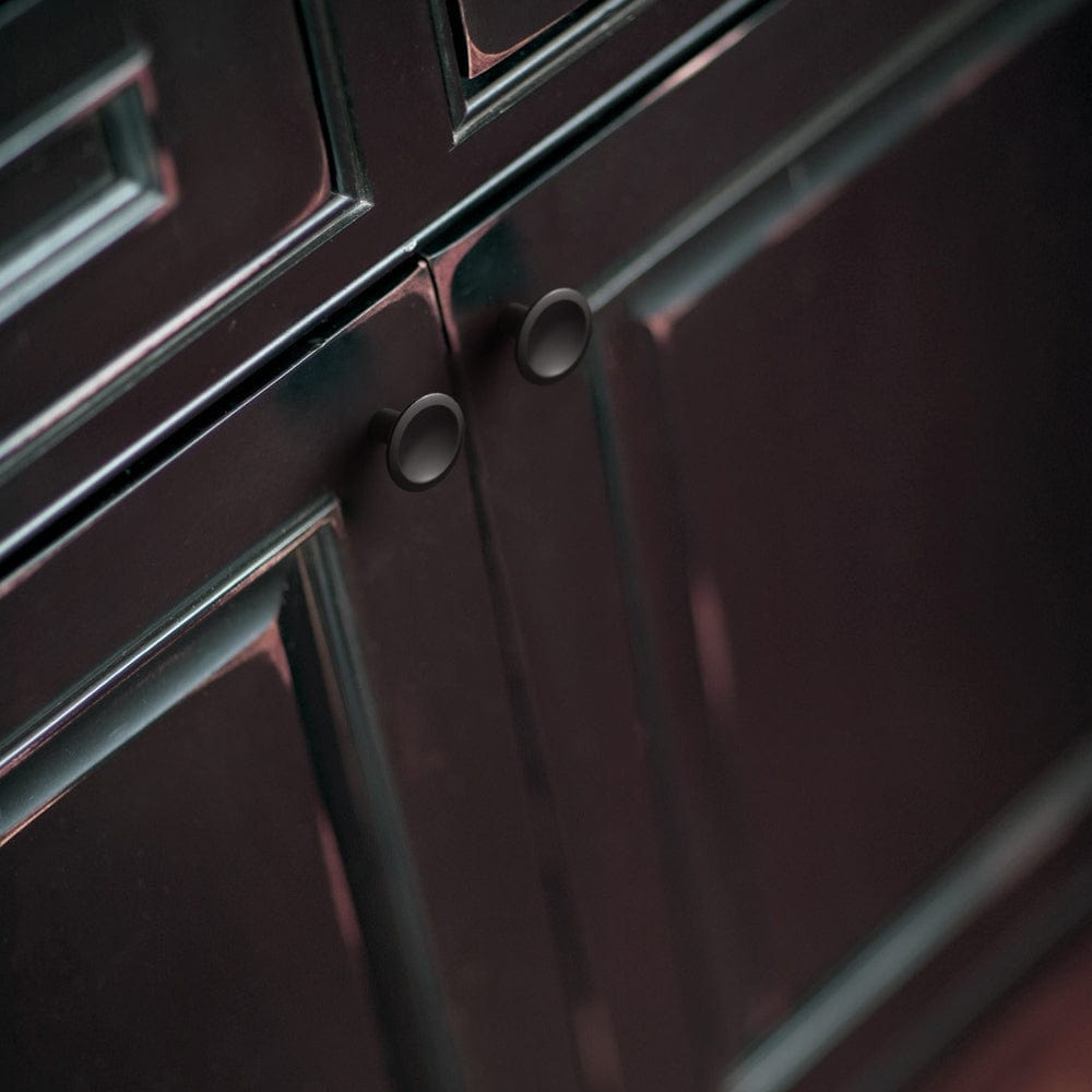 Goo-Ki Round Vintage Cabinet Knobs Concave Design with Tapered Base Kitchen Drawer Hardware