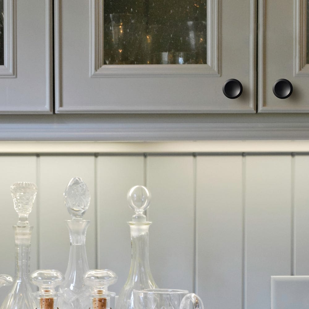 Goo-Ki Round Vintage Cabinet Knobs Concave Design with Tapered Base Kitchen Drawer Hardware
